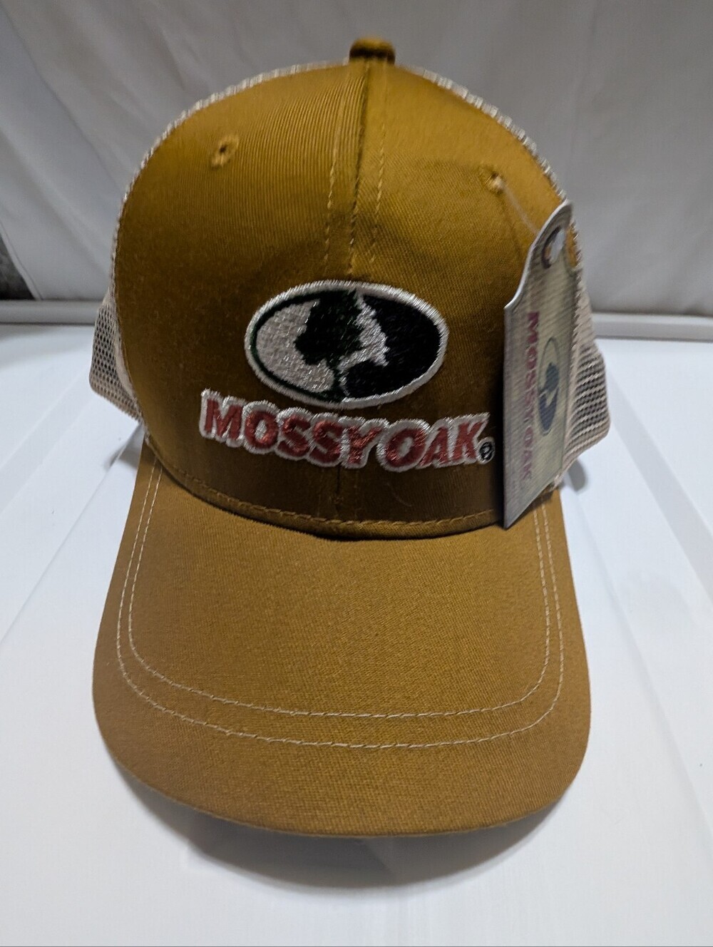 New Mossy Oak Mens Hat Mesh Brown Hunting Outdoor Fishing Snapback NWT